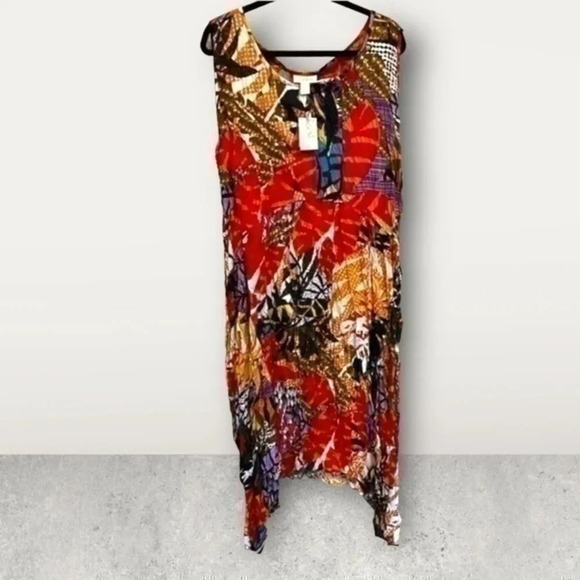 Vivid and colorful crinkle dress Loralette plus size 22 /24 GREAT SUMMER DRESS - Picture 1 of 9